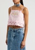 Rosie floral-embroidered cotton top