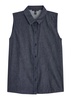 Sleeveless chambray shirt 