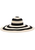 Sunny striped wide-brim straw hat