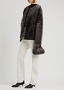 Lucine reversible shearling and leather jacket