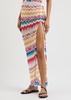 Zigzag fine-knit maxi skirt 