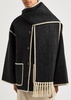 Wool jacket with embroidered scarf