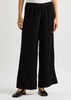 Wide-leg pleated trousers