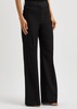 Alina flared wool-blend trousers