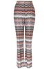 Zigzag cotton-blend trousers 