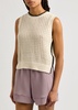 Delaney open-knit cotton vest 