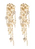 Rugiada embellished tassel clip-on drop earrings