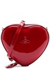 Heart mini patent leather cross-body bag 