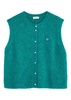 Ribbed knitted vest