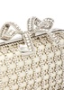 Bow crystal-embellished satin box clutch