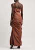 Raf gathered taffeta maxi dress 