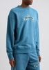 Logo-embroidered cotton sweatshirt 