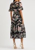 Paradise Garden Sonata floral-print chiffon midi dress