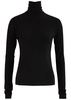 Turtleneck stretch-jersey top