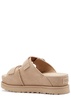 Goldenstar Hi suede flatform sliders