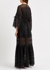 Margherita lace-trimmed cotton-blend maxi dress