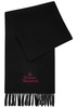 Logo-embroidered wool scarf