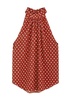 Kovi polka-dot halterneck stretch-silk top