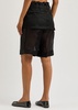 Layered silk-organza shorts