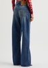 Button-through wide-leg jeans 