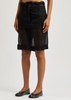 Layered silk-organza shorts