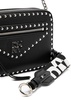 Green Point studded leather camera bag 