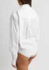 Cotton-poplin shirt bodysuit 