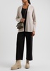 Cropped wide-leg jersey trousers