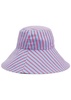 Striped cotton bucket hat