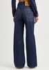 Topstitched wide-leg jeans 