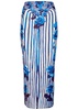 Flower Body Morphing stretch-jersey midi skirt 