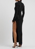 Crystal-embellished ribbed cotton maxi dress