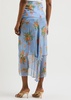 Sira floral-print silk-chiffon midi skirt 