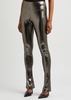 Metallic jersey trousers 