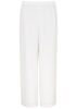 Straight-leg silk-georgette trousers