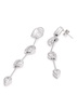 Crystal-embellished rhodium-plated drop earrings 