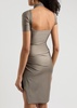 Ruched cut-out stretch-jersey mini dress 