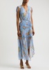 Dovima floral-print silk-chiffon midi dress 