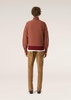 Aaitor Burgundy Wool Striped Turtleneck