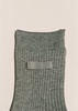 Bow Ribbed Socks — Mix Grey