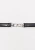 Double Clasp Leather Belt — Black