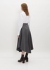 Cotton Blend Flared Knit Skirt