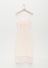 Slip Dress W/ Deep Lace Trim — Pale Rose