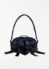 Beaded Classic Bow Crossbody Bag — Navy