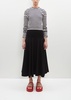 Long Cotton Knit Flared Skirt