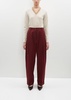 Partan Cotton Pants — Burgundy