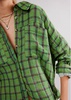 we the free cardiff plaid top in green combo