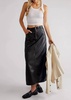 city slicker vegan maxi skirt in black