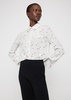 shirt with thin bow in crepe de chine