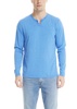 men's venice burnout notch neck tee top in blueberry